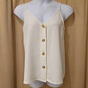 Entro cream colored spaghetti strap shirt, Size Medium.
